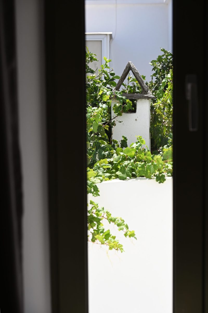 Ιδιωτική αυλή ενοικίαση στο Seaera Luxury Apartment στην Τήνο.